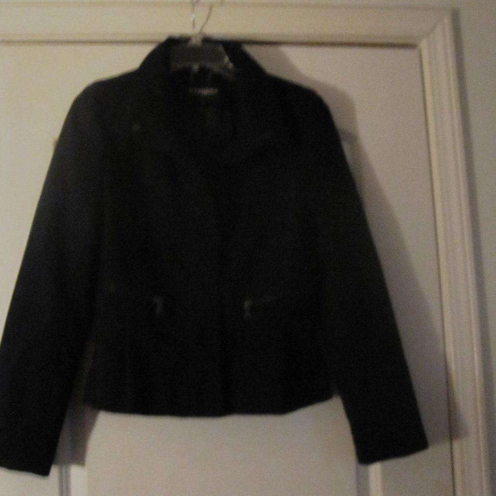 Express Black Waist Length Women Coat Size Medium.